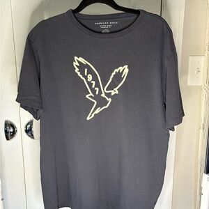 American Eagle Outfitters Charcoal Graphic Tee